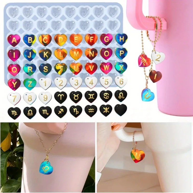 Embroidery Charm - 1pc DIY Epoxy Resin Mold Numbers