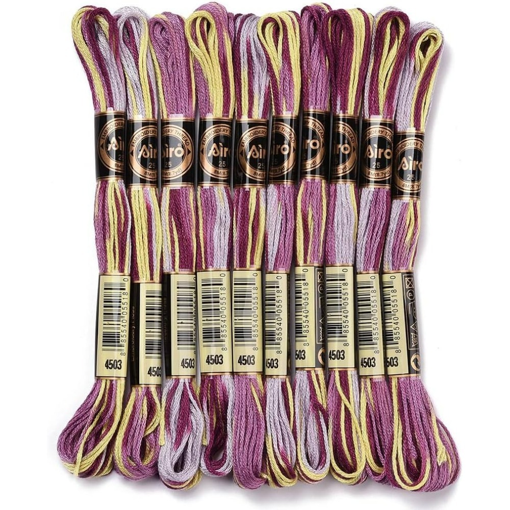 Embroidery Kit - 6 Strands Purple Variegated Embroidery Floss