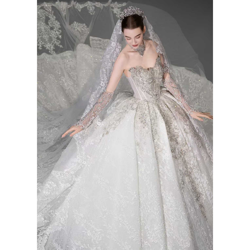 Embroidery Organza - Luxury Off The Shoulder Sweetheart Wedding