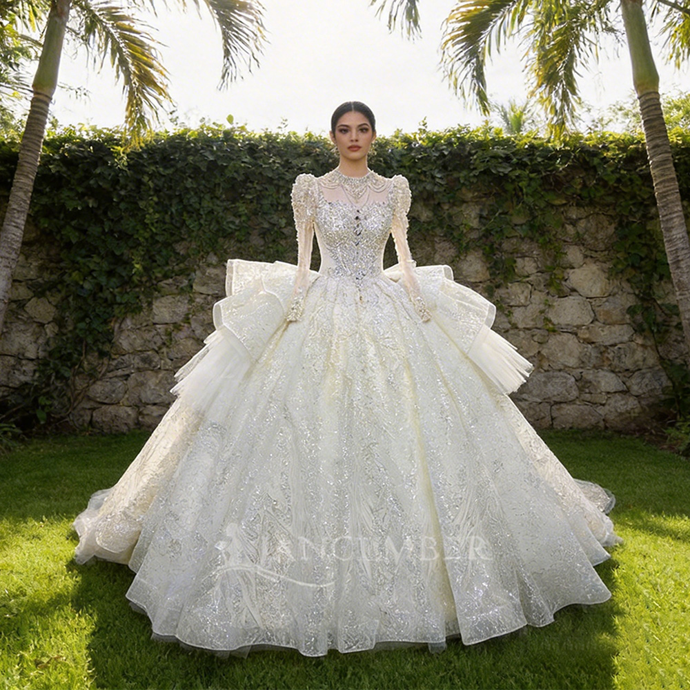 Embroidery Organza - High Neck Chic Wedding Dress Corset