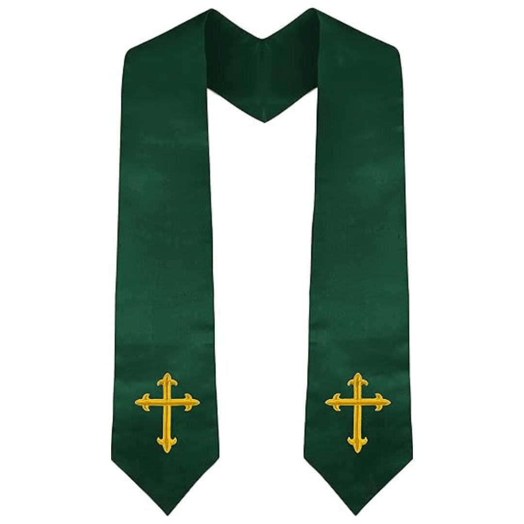 Embroidery Gold - Reversible Clergy Stole Double Sided Priest