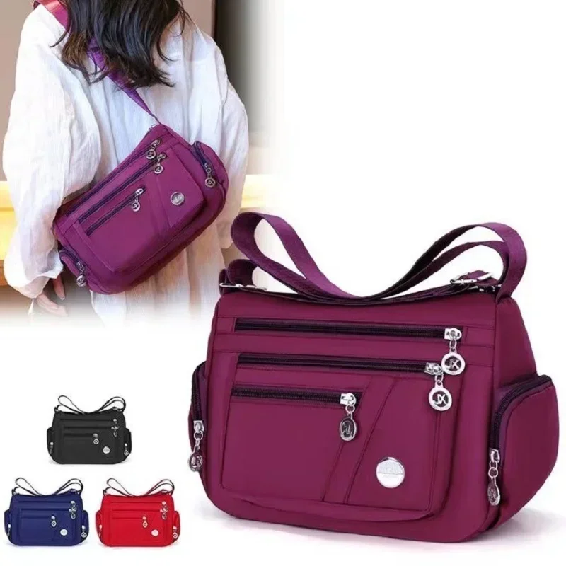 Embroidery Cloth - Multifunctional multi-compartment crossbody bag new lightweight