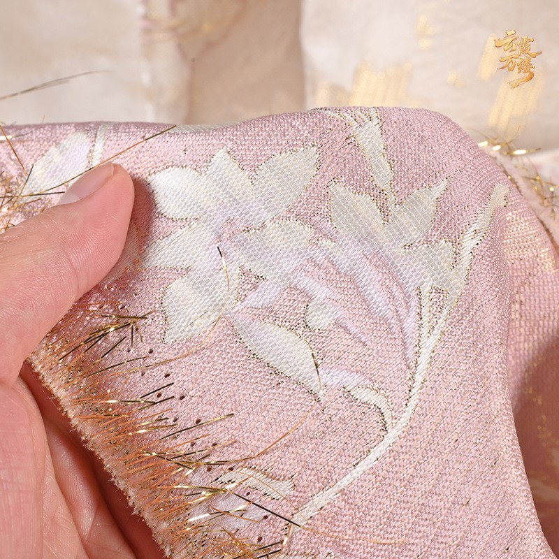 Chinese-style pink gold large  - Embroidery Gold ulasan dan harga