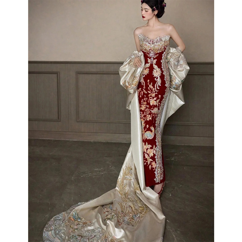 Xiuhe Clothing 2026 New Tube T - Embroidery In Indonesia ulasan dan harga