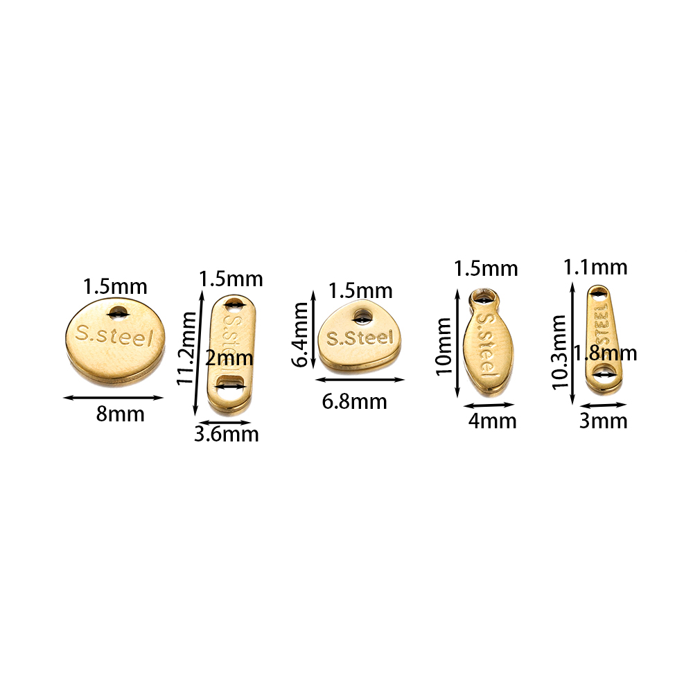20/50pcs Stainless Steel Gold  - Embroidery Charm ulasan dan harga