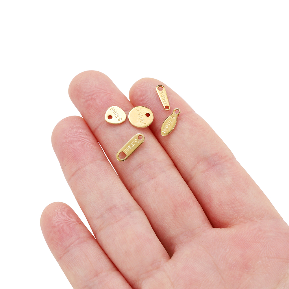 20/50pcs Stainless Steel Gold  - Embroidery Charm ulasan dan harga