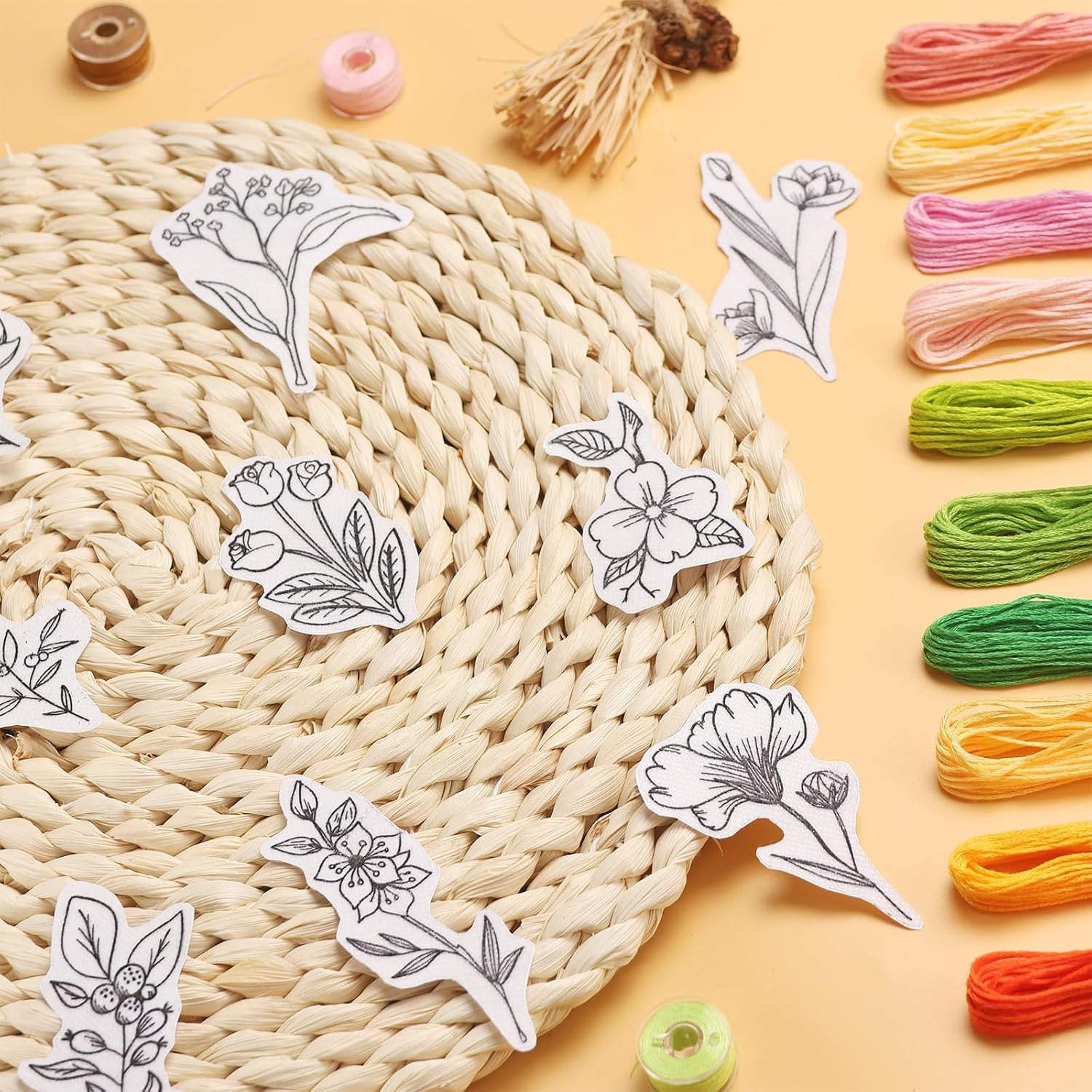 50Pcs Water Soluble Embroidery - Embroidery Quilting ulasan dan harga