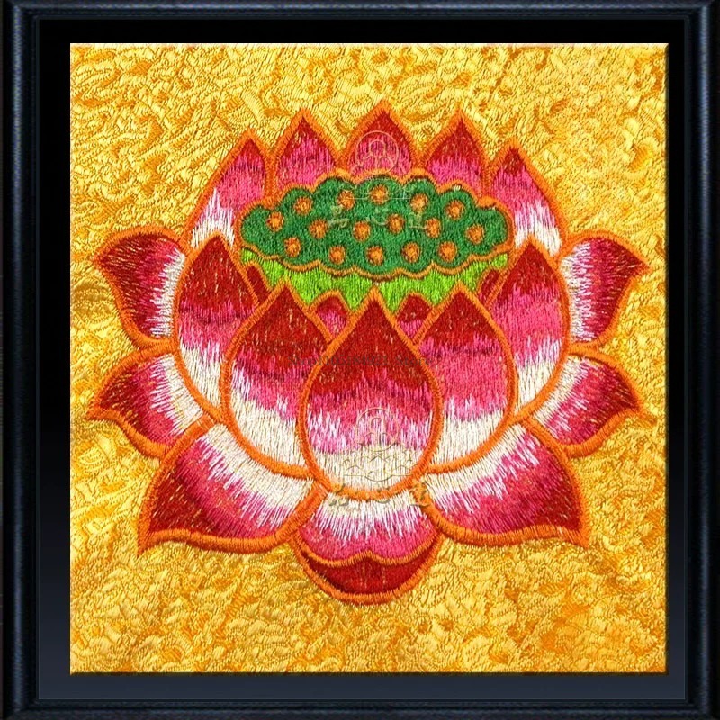 42CM Double Embroidery Satin F - Embroidery Cloth ulasan dan harga