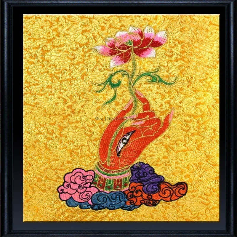 42CM Double Embroidery Satin F - Embroidery Cloth ulasan dan harga