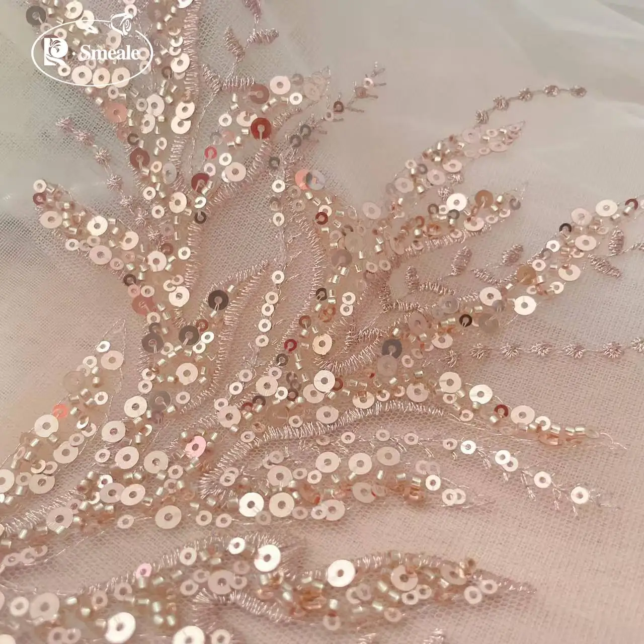 5Pair-2Pair.Rose Gold Sequin T - Embroidery Gold ulasan dan harga