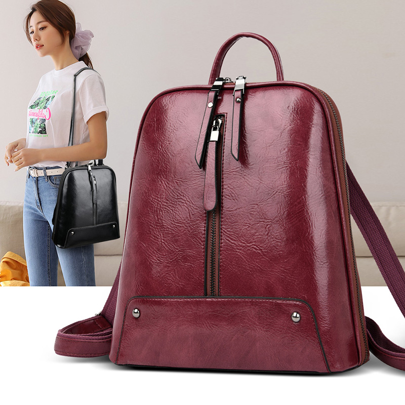 Women Leather Backpack Fashion - Embroidery Kit Pouch ulasan dan harga