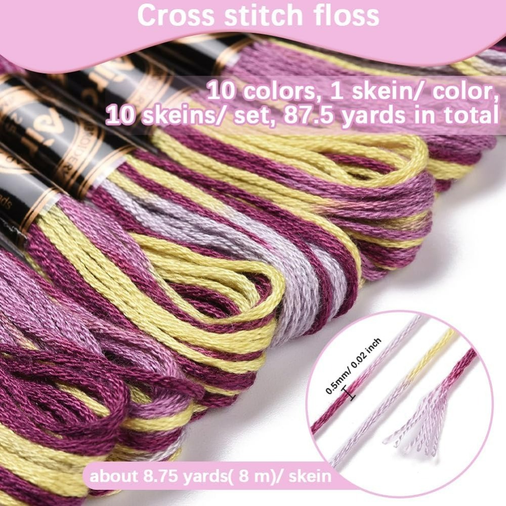6 Strands Purple Variegated Em - Embroidery Kit ulasan dan harga