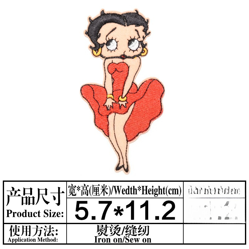 Betty Boop Patch High Color Va - Embroidery Kit ulasan dan harga