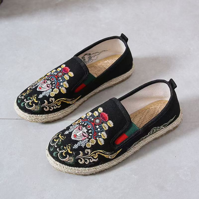 Women Flat Sole Embroidered Cl - Embroidery Cloth ulasan dan harga