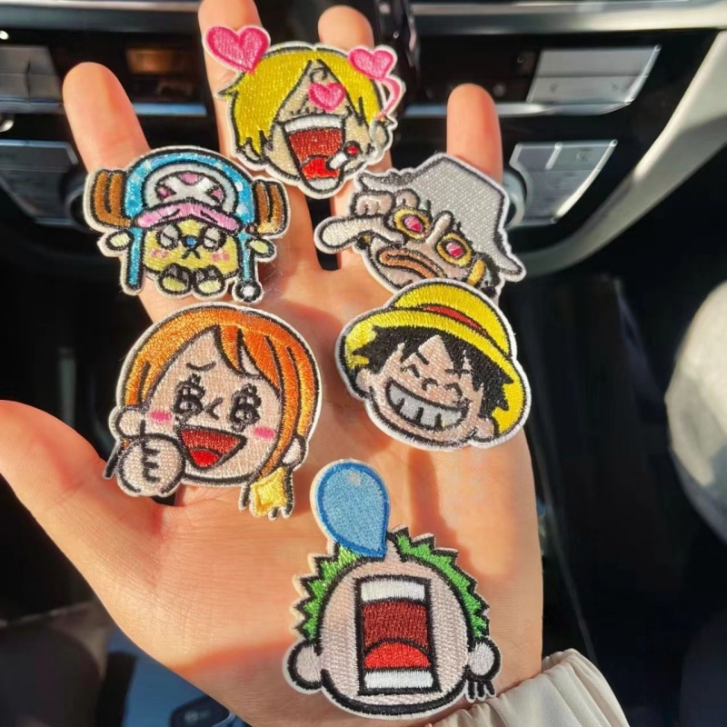One Piece Straw Hat Crew Anime - Embroidery Cloth ulasan dan harga