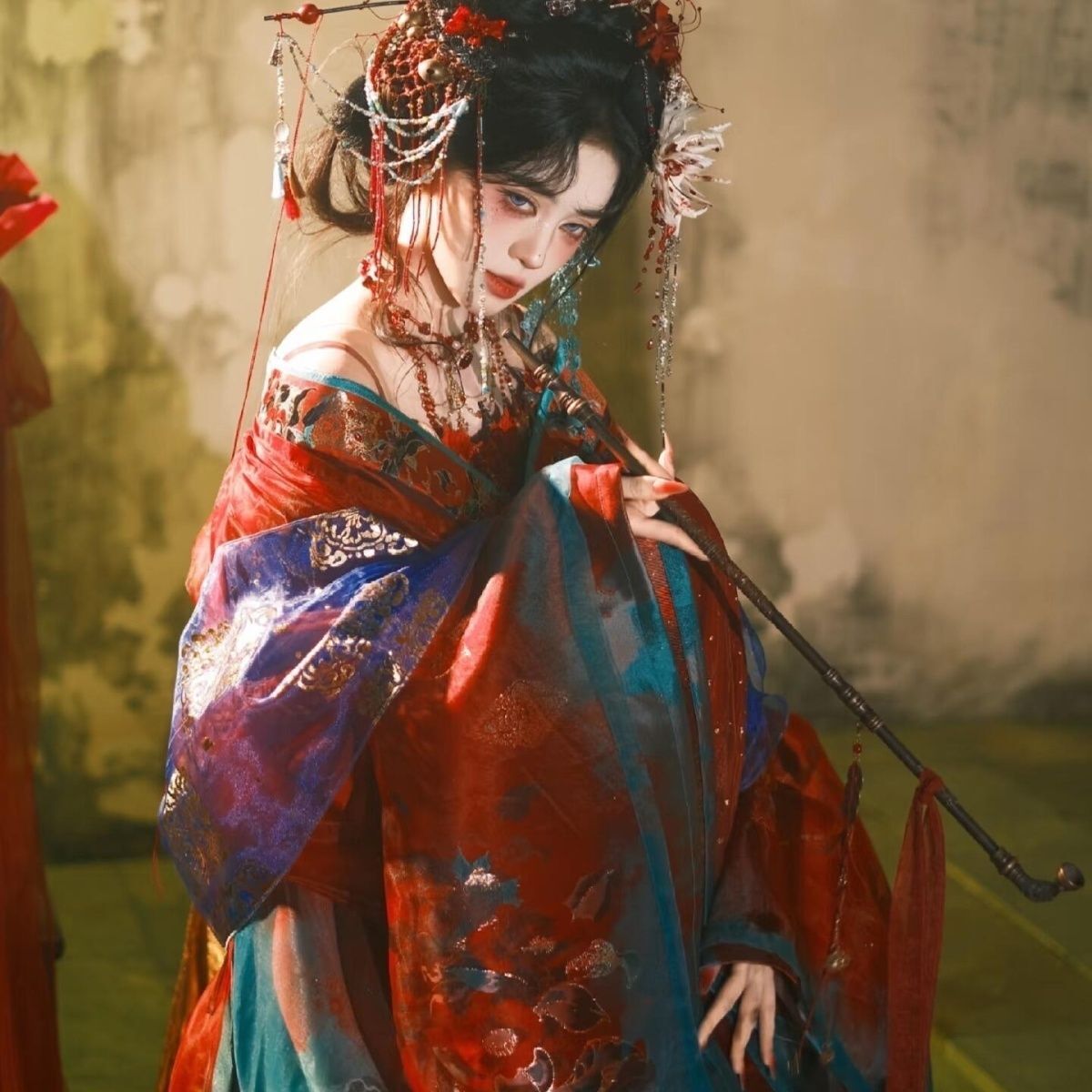 Black Blue Embroidery Hanfu Wo - Embroidery Kit ulasan dan harga