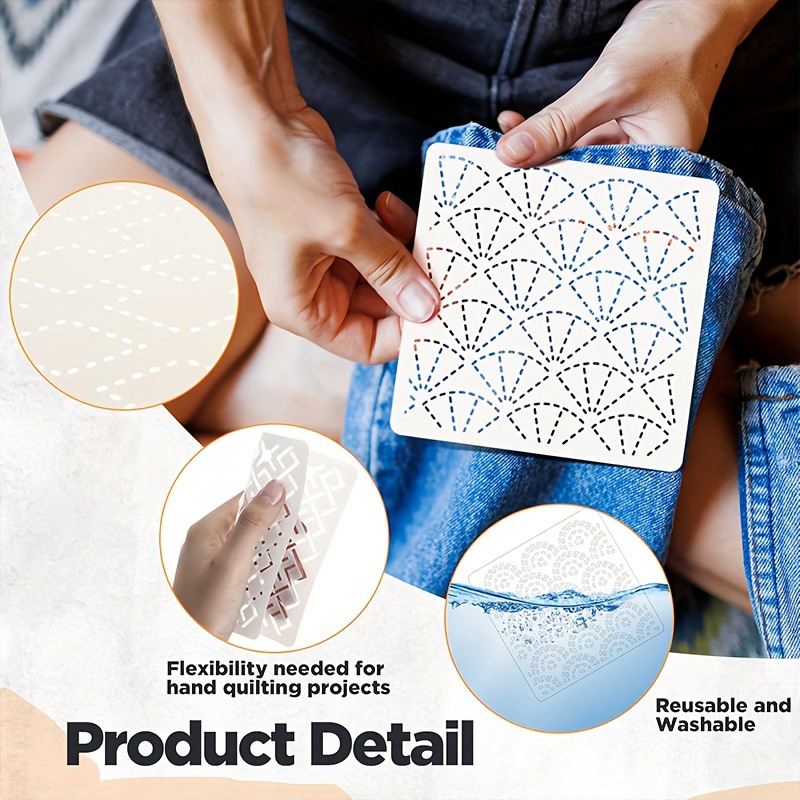30Pcs Embroidery Templates DIY - Embroidery Quilting ulasan dan harga