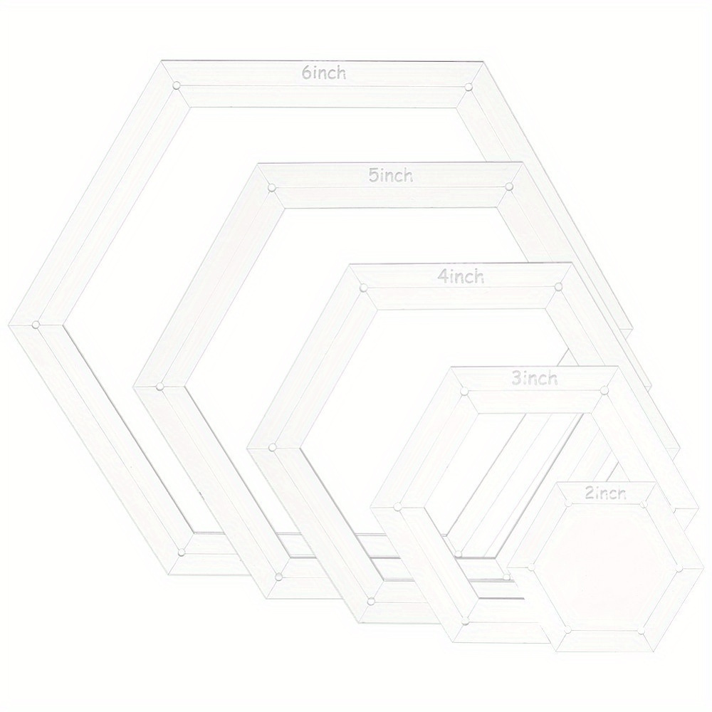 5pcs Hexagon Quilting Template - Embroidery Quilting ulasan dan harga