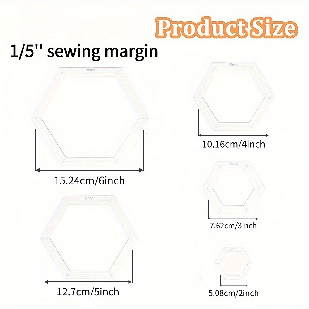 5pcs Hexagon Quilting Template - Embroidery Quilting ulasan dan harga