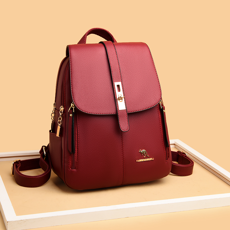 Luxury Women Leather Backpacks - Embroidery Kit Pouch ulasan dan harga