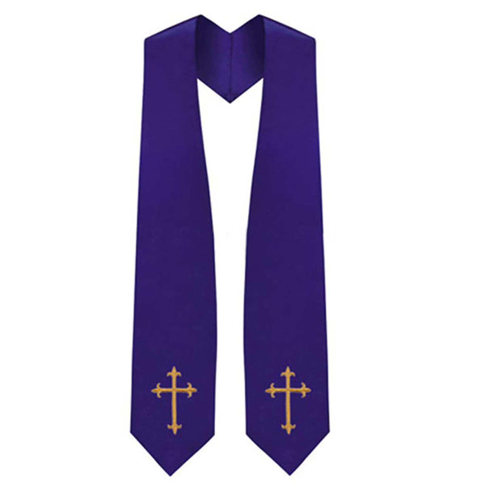 Reversible Clergy Stole Double - Embroidery Gold ulasan dan harga