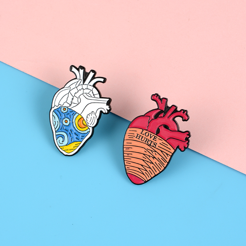 Heart Organ Series Brooch Medi - Embroidery Quilting ulasan dan harga