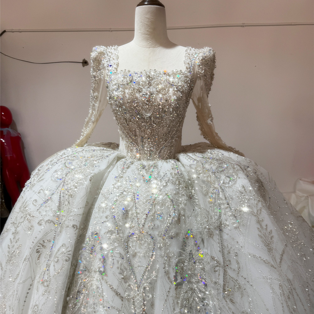 Vestido Boda Civil Dress Squar - Embroidery Organza ulasan dan harga
