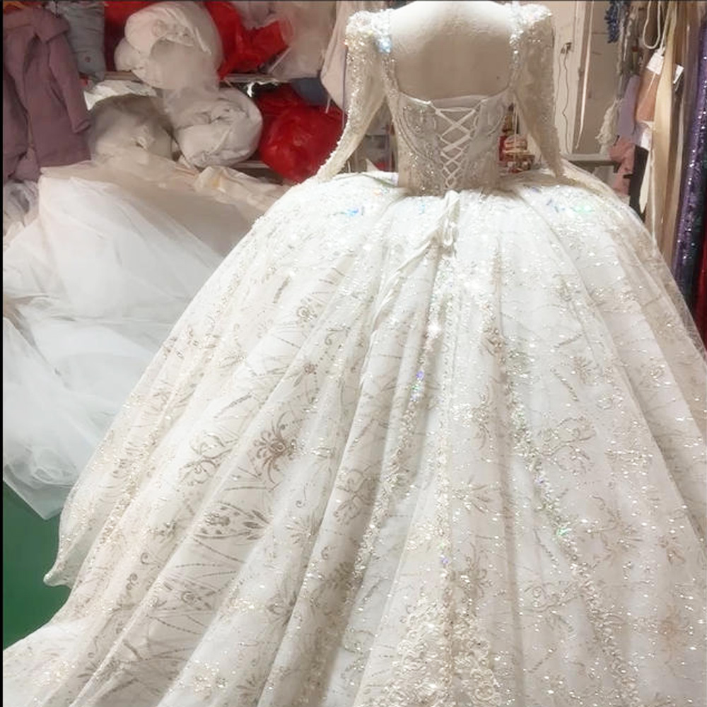 Vestido Boda Civil Dress Squar - Embroidery Organza ulasan dan harga