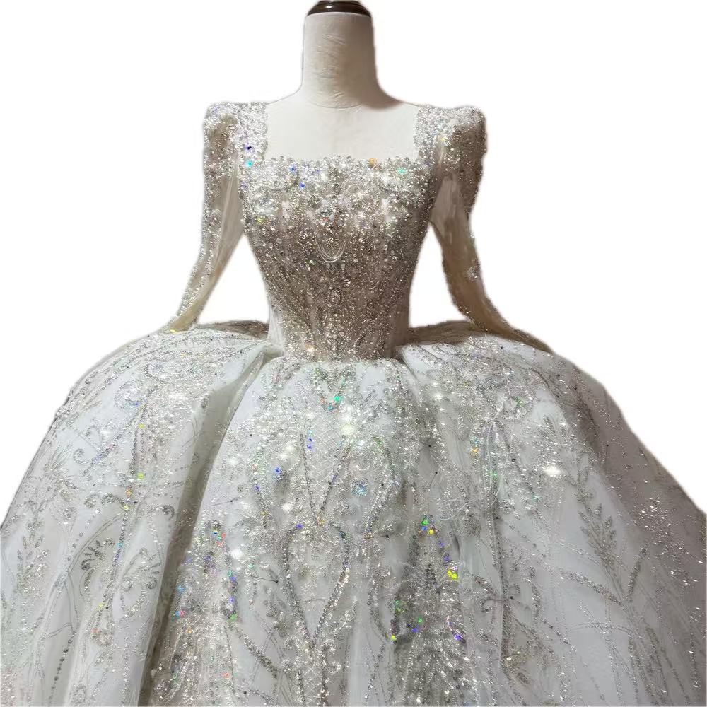 Vestido Boda Civil Dress Squar - Embroidery Organza ulasan dan harga