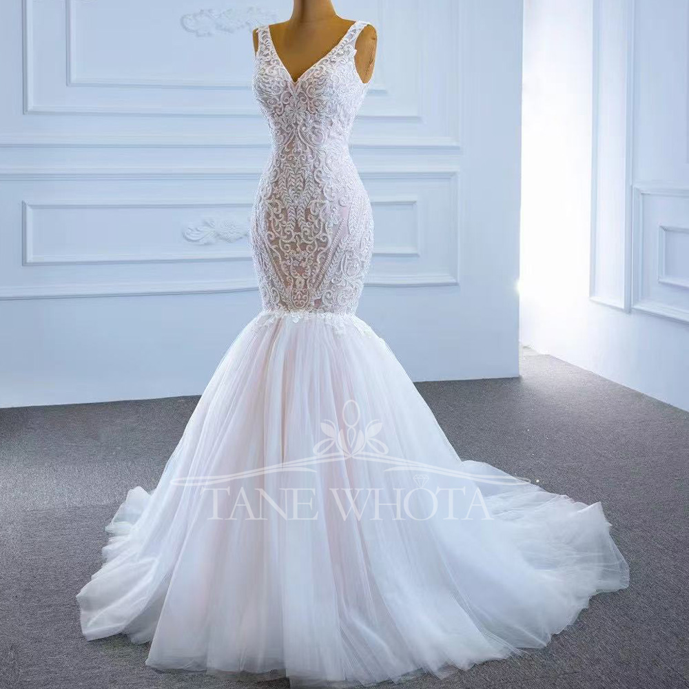 Civil Wedding Dress Spaghetti  - Embroidery Organza ulasan dan harga