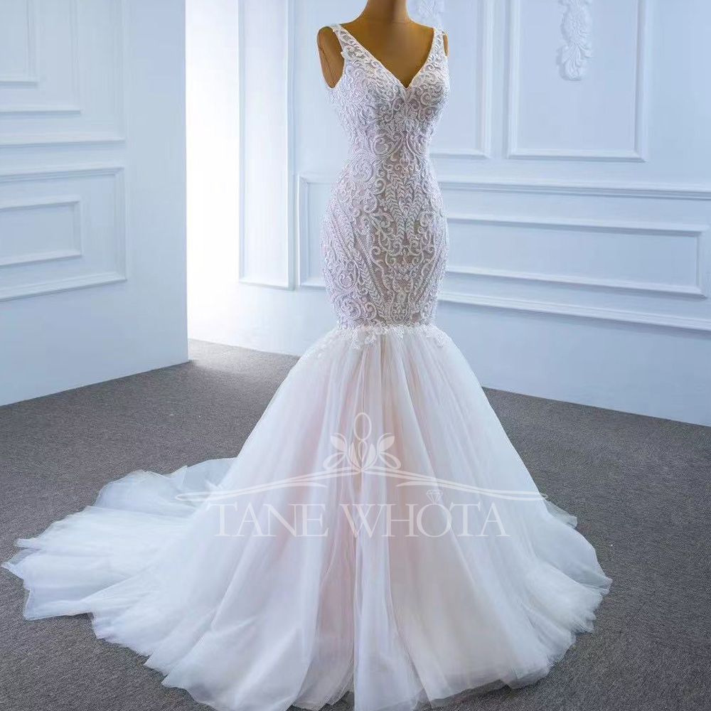 Civil Wedding Dress Spaghetti  - Embroidery Organza ulasan dan harga