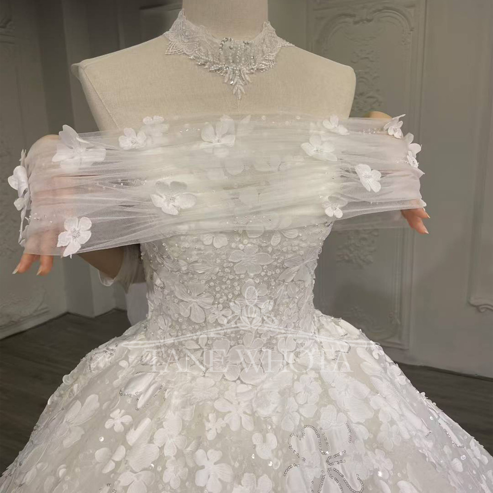 Luxury Sequined Wedding Dress  - Embroidery Organza ulasan dan harga