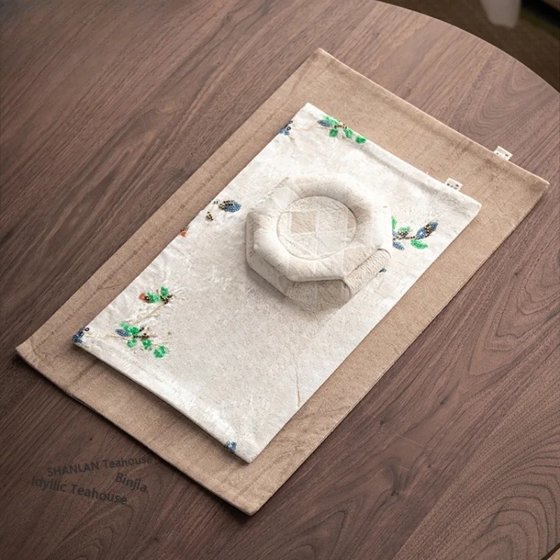 Brocade Embroidery Fabrics Tea - Embroidery Cloth ulasan dan harga