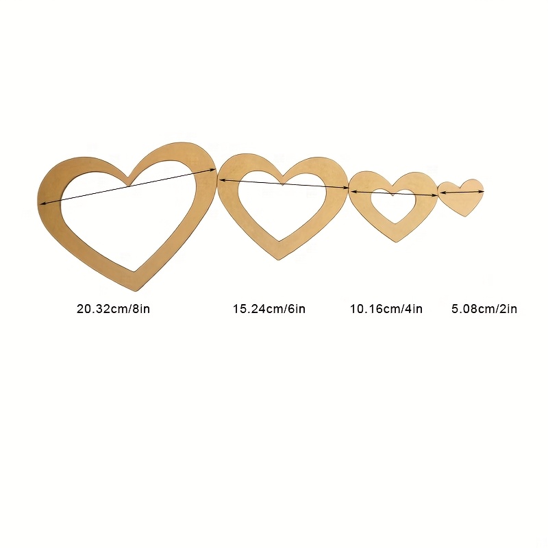 4Pcs Acrylic Nested Heart Quil - Embroidery Quilting ulasan dan harga