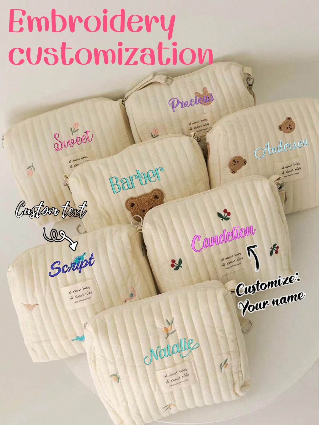 Custom Name Embroidery Baby Di - Embroidery Quilting ulasan dan harga