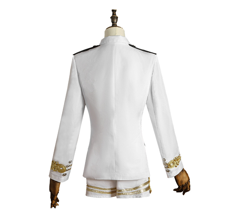 Women Black White Sailor Capta - Embroidery Gold ulasan dan harga