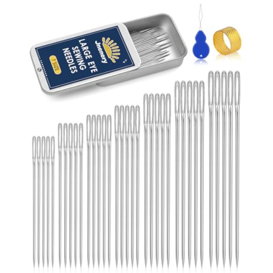 Large Eye Sewing Needles, 7 Si - Embroidery Quilting ulasan dan harga